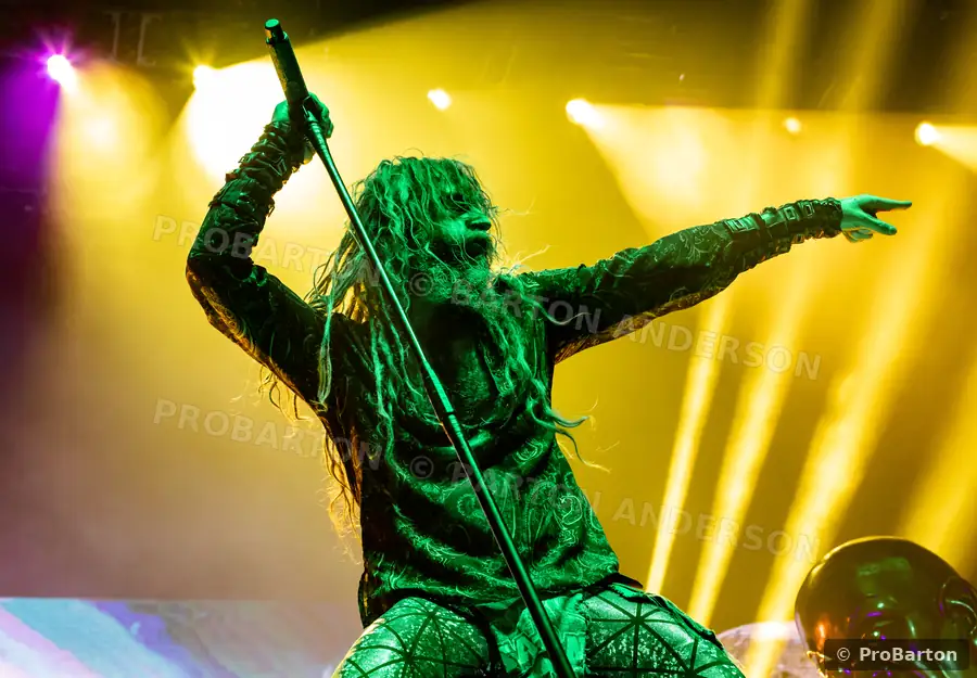 Rob Zombie performing live on stage
