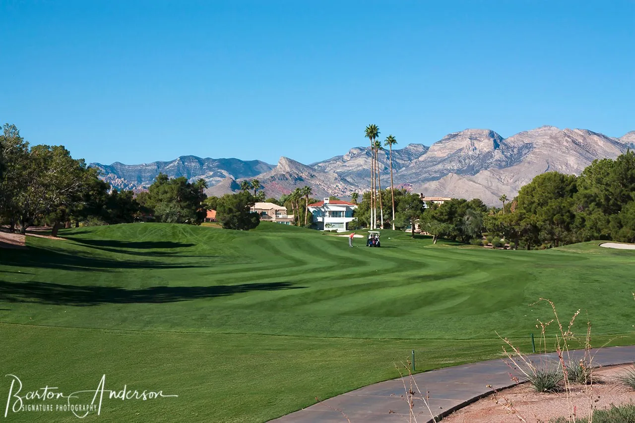 Golf course fairway landscape