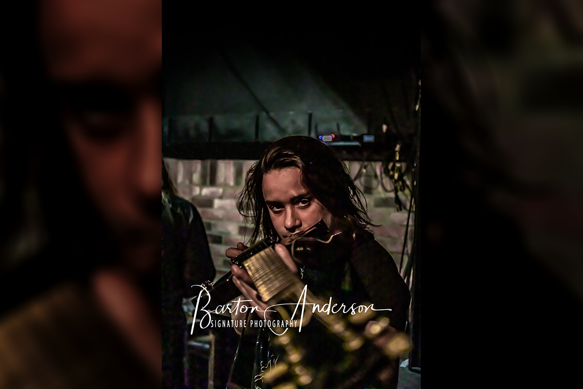 Performer close-up during live event